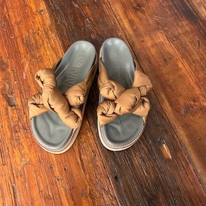 Ganni knotted slides